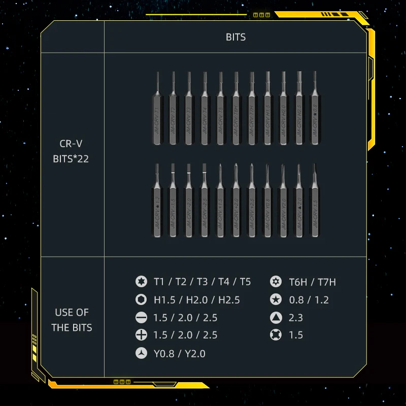 JAKEMY JM-8185 Precision Screwdriver Set Magnetic CR-V Torx Bits Screwdriver Kit for Mobile Phone PC Electronic Repair Tools