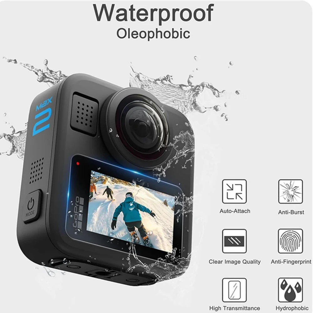 ل GoPro MAX 2 غطاء من السيليكون غطاء العدسة غطاء السيليكون واقي للشاشة فيلم واقية لملحقات GoPro Max2