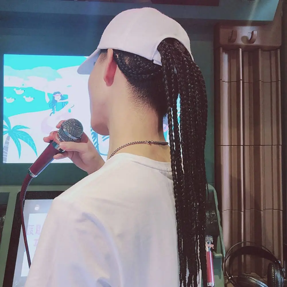 Baseball Cap Wig Hip Hop Hat Daily Wear Peaked Cap Wig Hair Dreadlocks Cap Dirty Hair Synthetic Wig Braid Sun Visor Hats