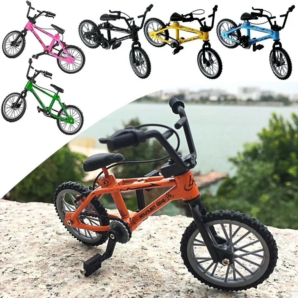 Mini Alloy Bicycle Model Finger Mountain Bike Diecast Model Simulation Collection For Children Toy Gift Home Decor