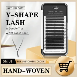 Winky Beauty YY Shape Individual Lash C D Curl Handmade Natural Eyelashes Extension 0.05 0.07mm Premium Mink Eyelash