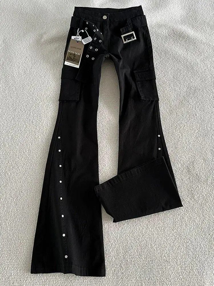 Slim Fit taille haute cloche Bot jean homme femme Cleanfit Version étroite jambe droite pantalon automne Faion jean décontracté