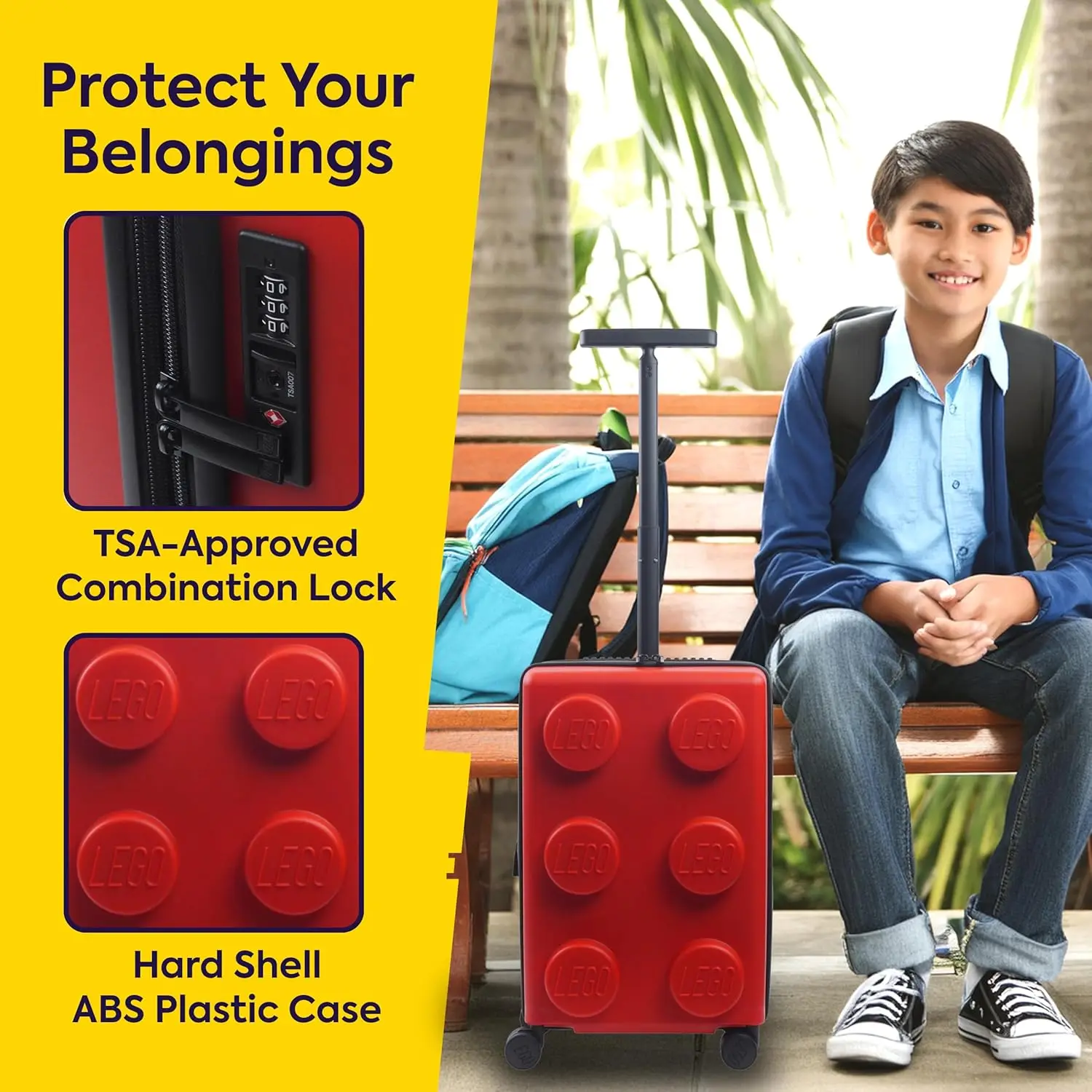 L 22 Inch Handbagage, Kenmerkende Trolley Uitbreidbare Hardshell Rollende Koffer Met Spinnerwielen, Rood