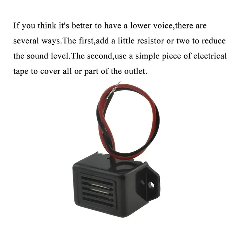 Piezo Siren Plenty 12V Electronic Buzzer Alert 400Hz Continuous Loud Beep Sonar, Wire Install For Security Horn, 2PCS-【A74Z Miua