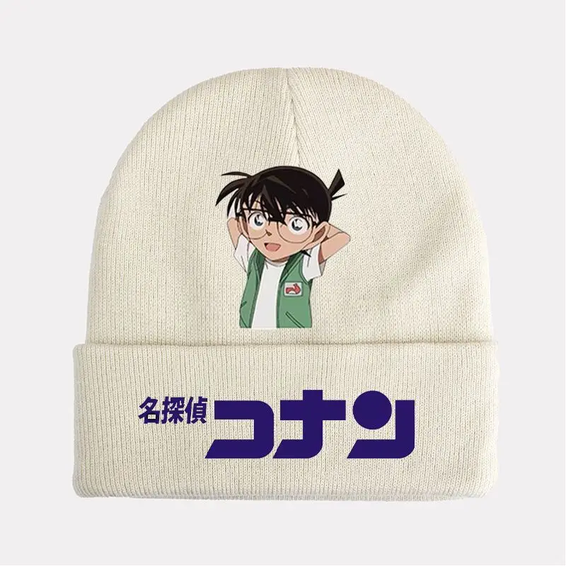 

New Conan Anime Cartoon Knitted Hat Gloves Cute Cartoon Innovative Printed Knitted Hat Warm Unisex Kawaii Christmas Winter Gift