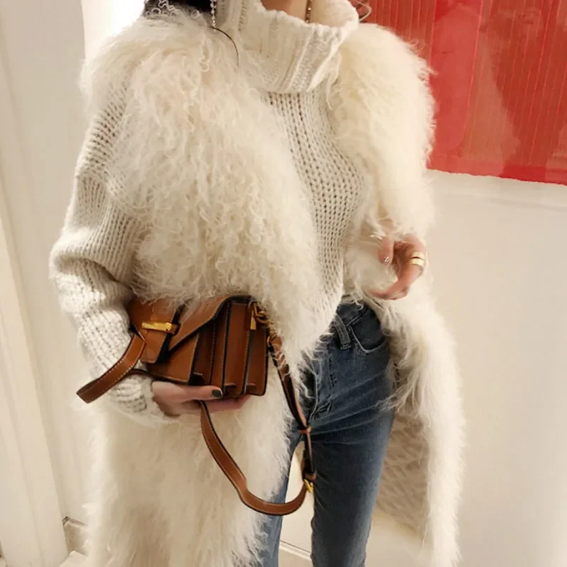 Gilet in pelliccia di volpe sintetica cappotto invernale donna Casual Slim giacca senza maniche imitazione visone Chic canotta in pelliccia capelli lunghi Cardigan shaggy top