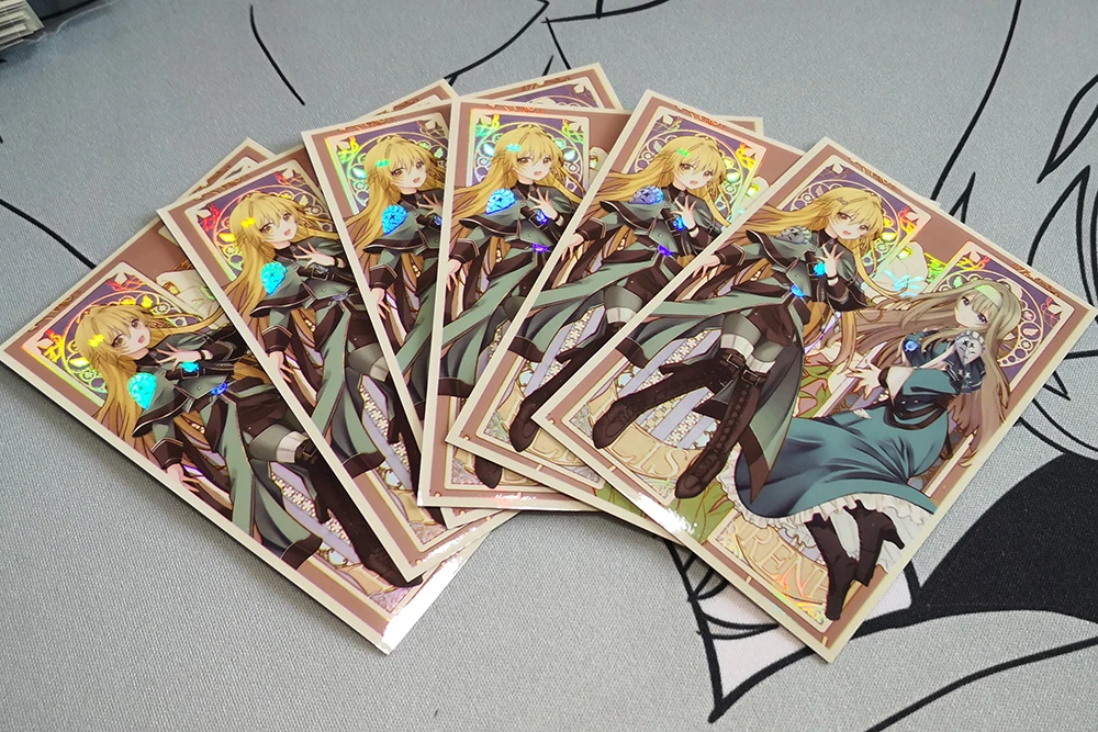 50 pezzi Yugioh exossister semiis maniche per carte olografiche Yu-Gi-Oh! TCG OCG Trading Cards Cover protettiva colorata Shine
