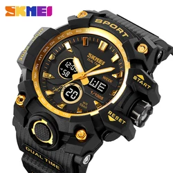 SKMEI Dual Time Back Light Display Digital Watches Mens Stopwatch Electronic Sports Watch Male Waterproof Alarm Clock reloj