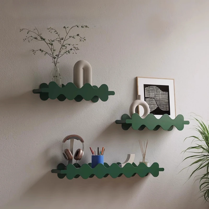 

Nordic Iron Wall Holder for Living Room Behind The Sofa Storage Rack Metal Partition Rack Stable Load Bearing Decorative Shelf