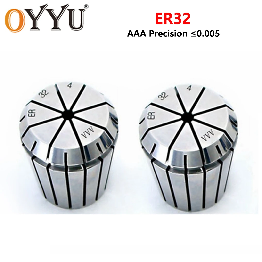 OYYU AAA 0.005 Clamping ER ER32 2MM 3MM 4MM 5MM 6MM 7MM 9MM 10MM High Precision Spring Collet Chuck Tool Holder Extension Rod