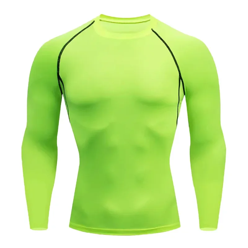 Men's Sports Top Quick Dry Compression Sportswear Second Skin Gym Workout  Jogging sport Long Sleeve Fitness T-Shirt Men