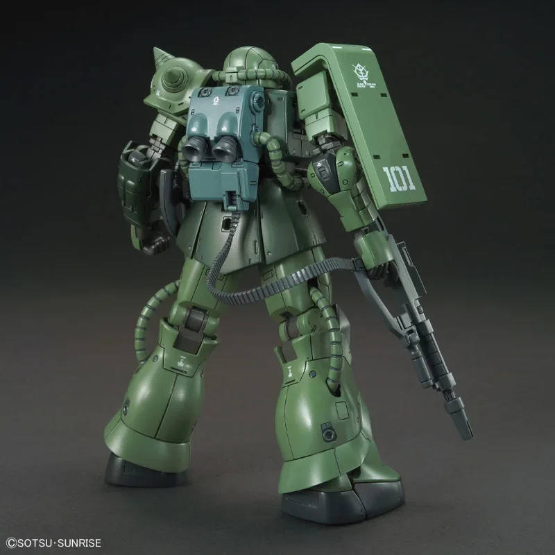 Bandai Gundam Model Kit MS-06C Zaku 2 Anime Action Figure HG GTO 025 Collectible Toys Ornaments for Kids Birthday Gifts