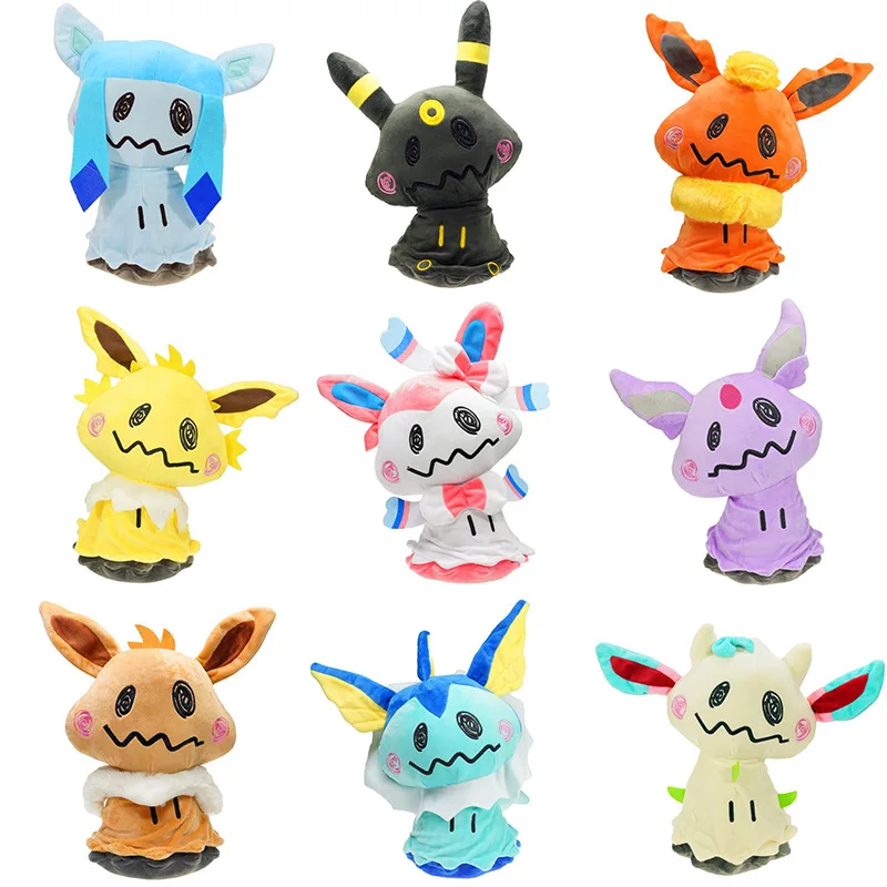 

Pokemon Plush Cute Shiny Mimikyu Cosplay Toys Umbreon Jolteon Vaporeon Sylveon Eevee Espeon Glaceon Peluche Dolls Birthday Gifts