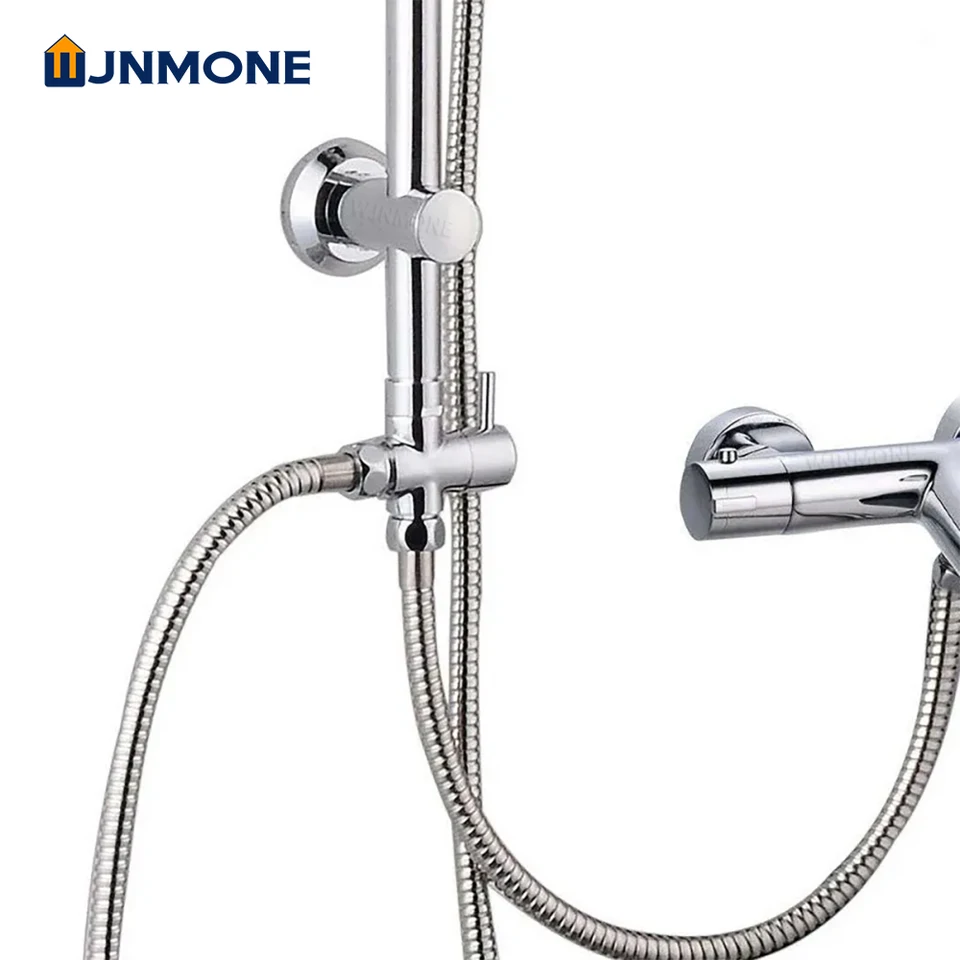 3-Wege-Dusch-Splitter G1/2 – T-Adapter Aus ABS Für Duschkopf, Badewanne Und Waschbecken (Silber)