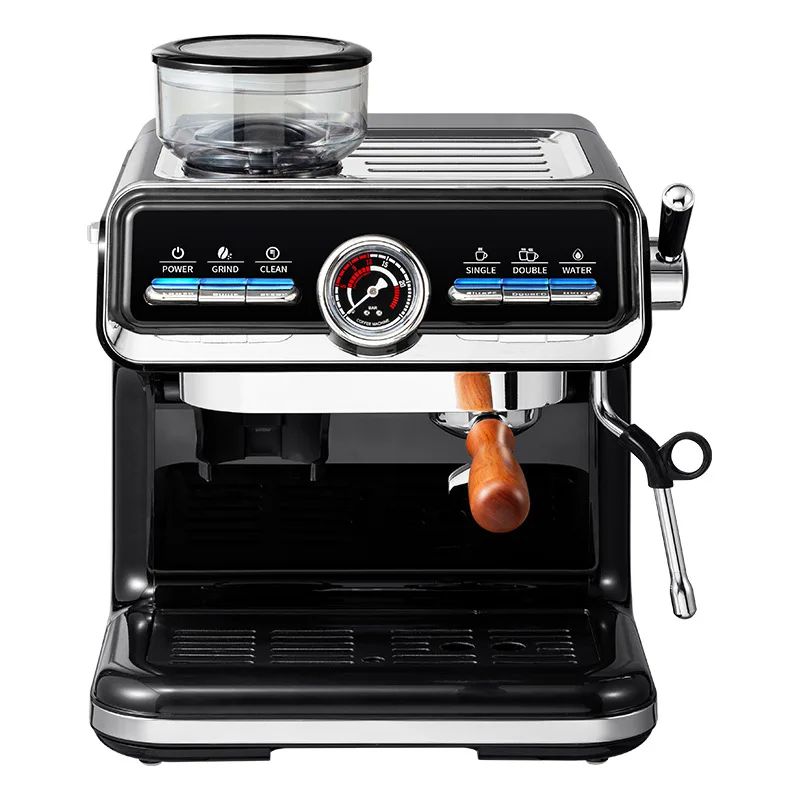 Fully automatic grinding integrated coffee machine 20Bar Italian 18-speed commercial household double cup quantitative
