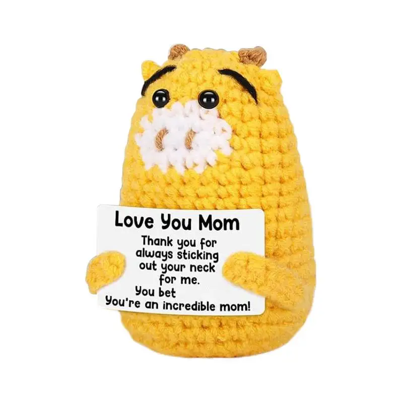 

Crochet Positive Animals Knitted Giraffe Bedroom Decor Emotional Funny Cute Crochet Animals For Men Teen Teacher Coworker Friend