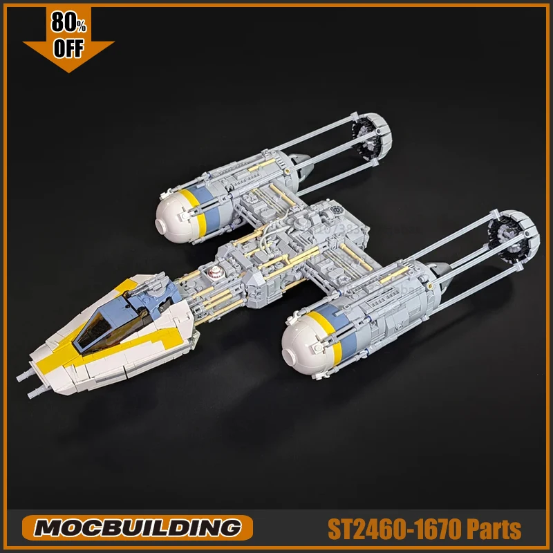 

Star Movie MOC Building Block Wing Starfighter Technology Bricks DIY Assembly Model Display Toys Xmas Gifts