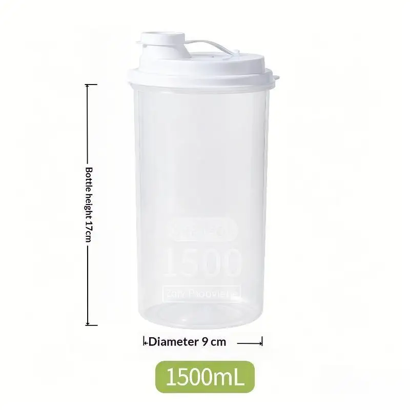 Large Capacity Bean Storage Bottle Transparent DIY Black And White Common Color Bean Supplement Packaging Storage Bottle 1PC