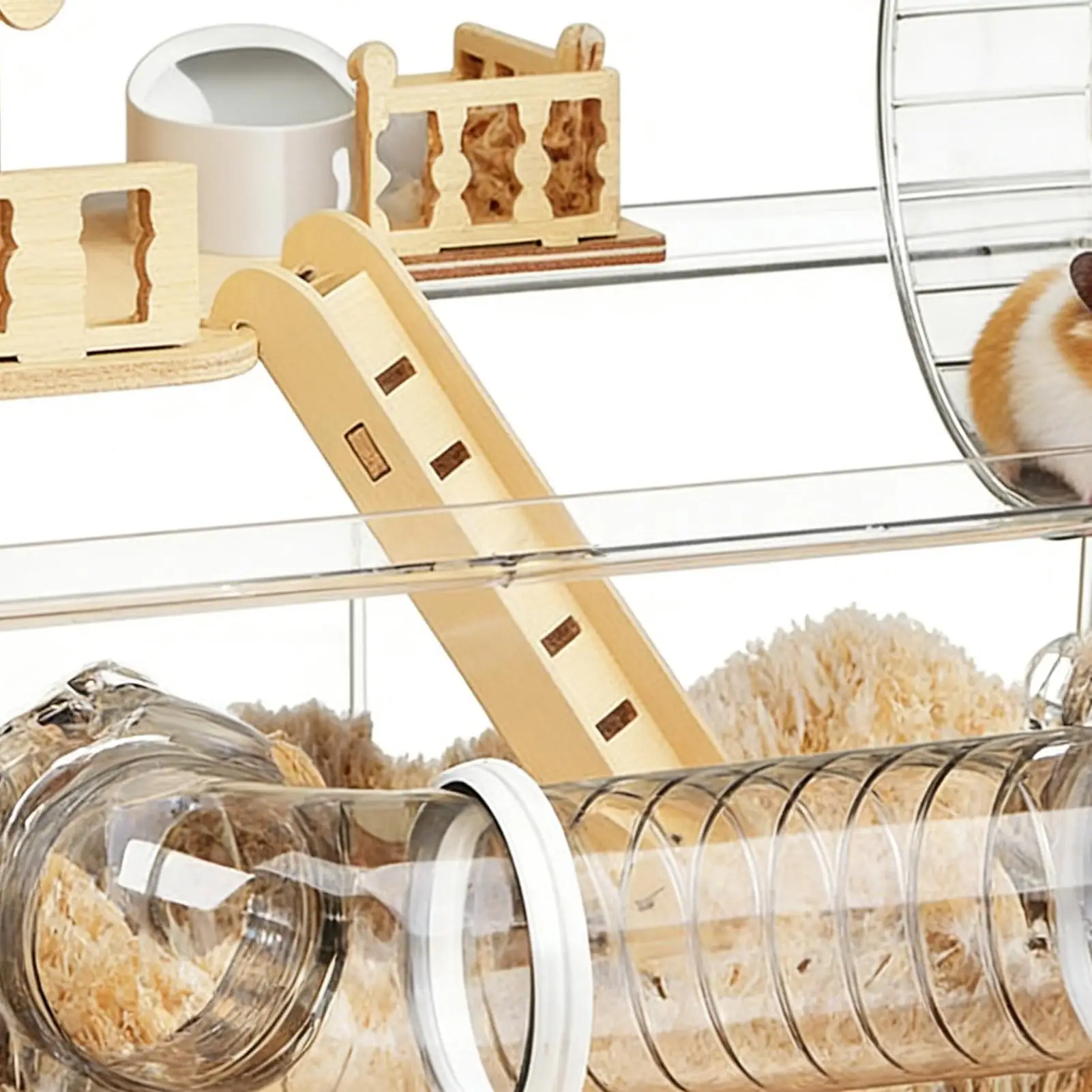 大型ハムスターケージ-2層式透明ペットケージ-ドワーフハムスター用ケージ-動物観察用-家庭用-ギニア小型ペット-室内-屋外用