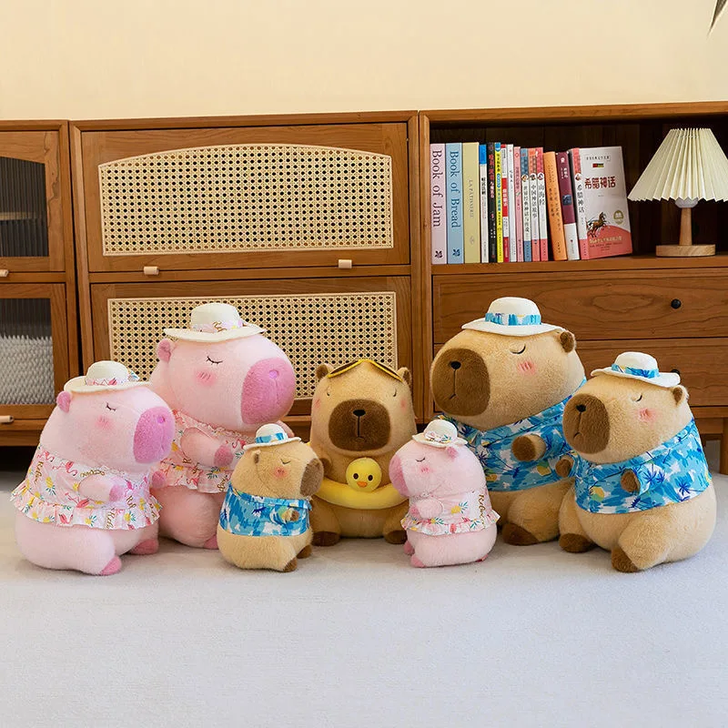 23cm Capybara Plush Simulation Capibara Anime Fluffty Toy Cute Doll Stuffed Animals Soft Doll Plush Christmas Thanksgiving Gifts