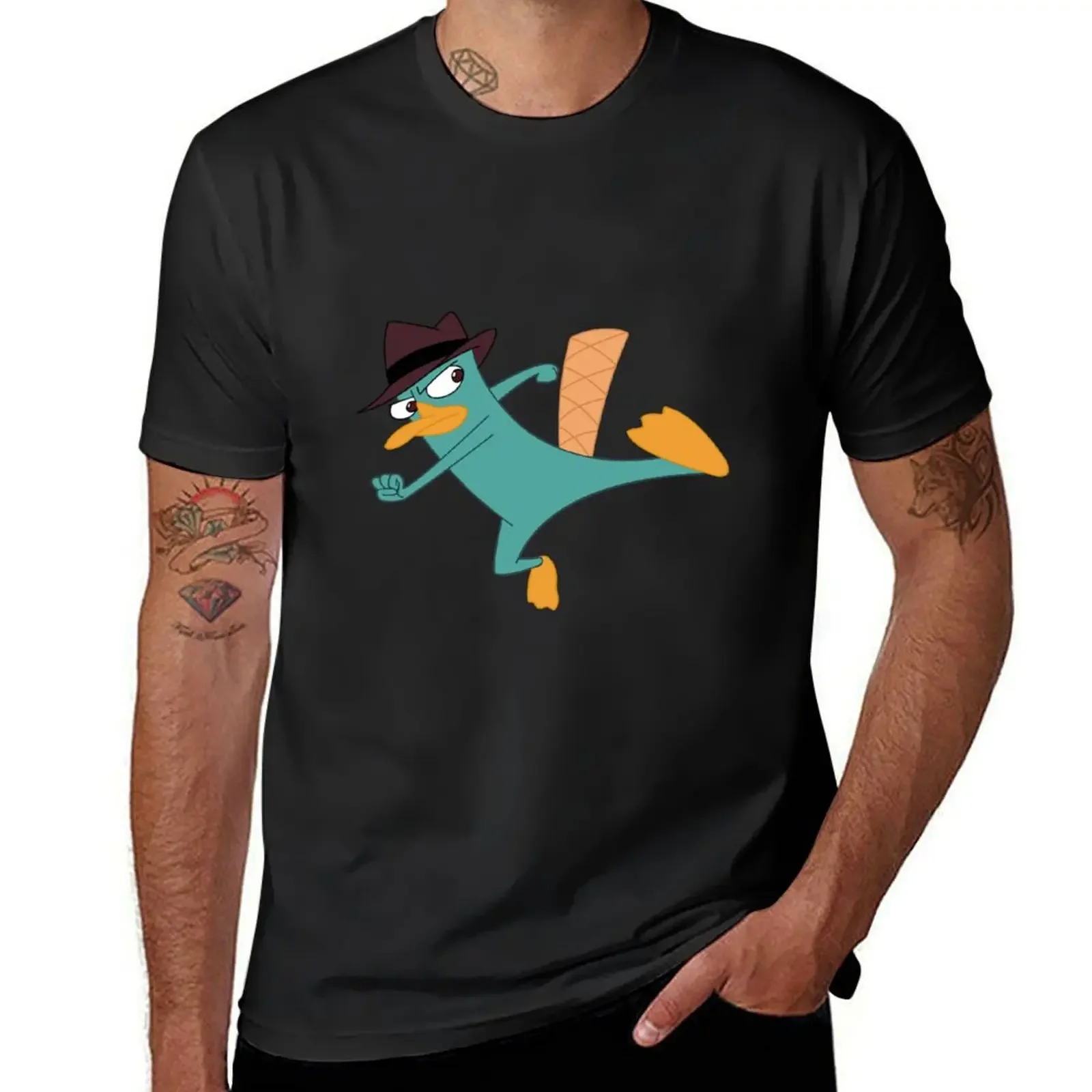 Perry the Platypus T-Shirt plus size tops graphic tee shirt anime figures outfits for men