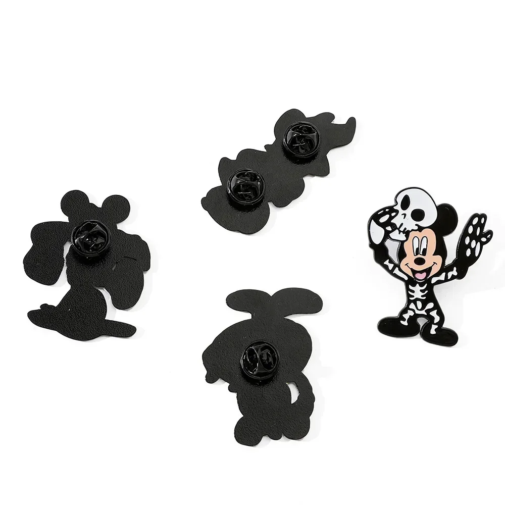 Halloween Disney Mickey Mouse Pumpkin Vampire Mummy Metal Brooch Decoration Cartoon Mickey Minnie Drip Oil Alloy Pin Accessory