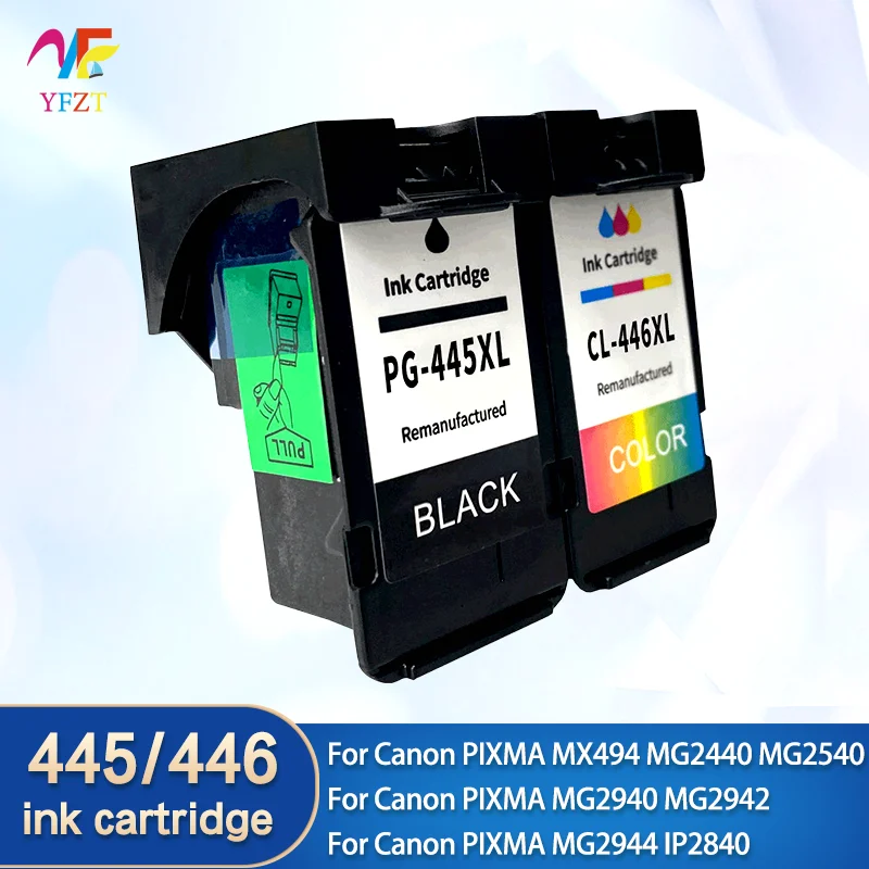 PG-445 CL-446 PG445XL CL446XL Compatible Ink Cartridge For Canon Pixma MX494 MG2440 MG2540 MG2940 MG2942 MG2944 IP2840 Printer
