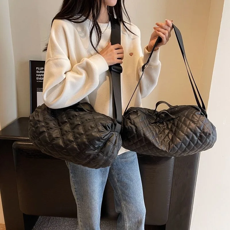 Solid Nylon Large Capacity Rhombus Crossbody Bags Hot Sale Interior Compartment Ladies Bags Fashion Versatile Women's Handbags