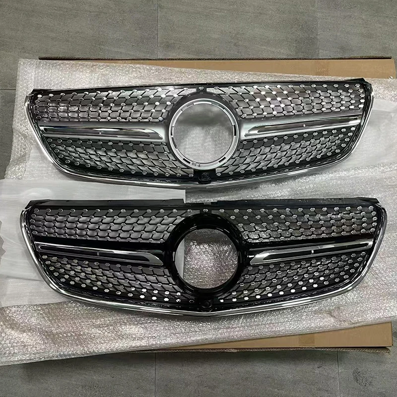 Front Grille For Mercedes-Benz V-Class W447 V260 V250 2015-2019 2021-2023 Front Bumper Racing Diamond Grill Tuning Accessories