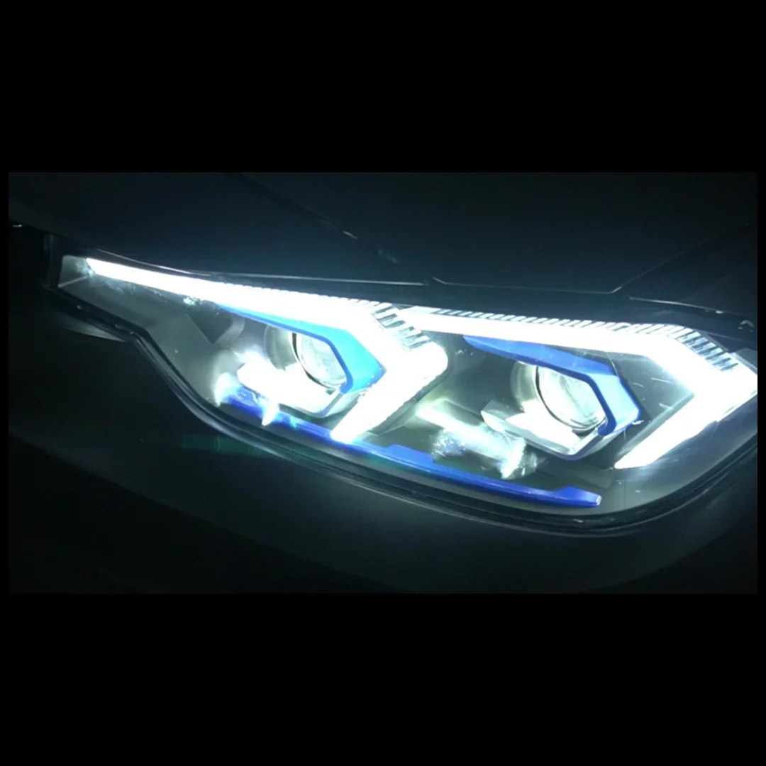 New Double Hook LED Headlights for 3 Series F30 2012-2019 Modified to 2023 Plug and Play Front DRL Head Lamps Auto Parts