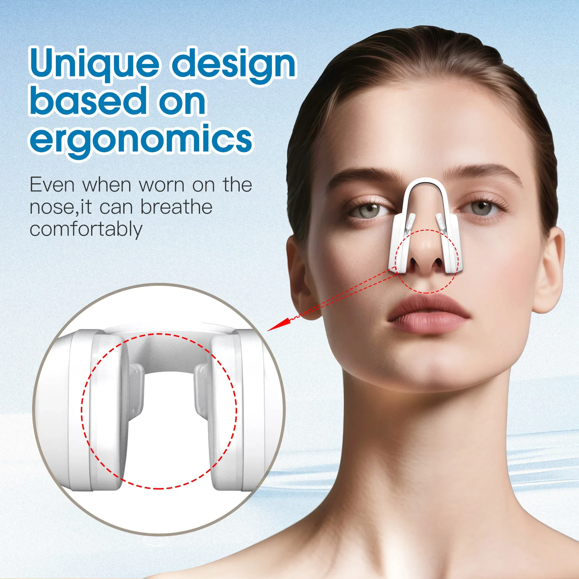New EMS Micro-Current Pulse Nose Bridge Massager-Portable Home Use with Adjustable Intensity and USB Charging