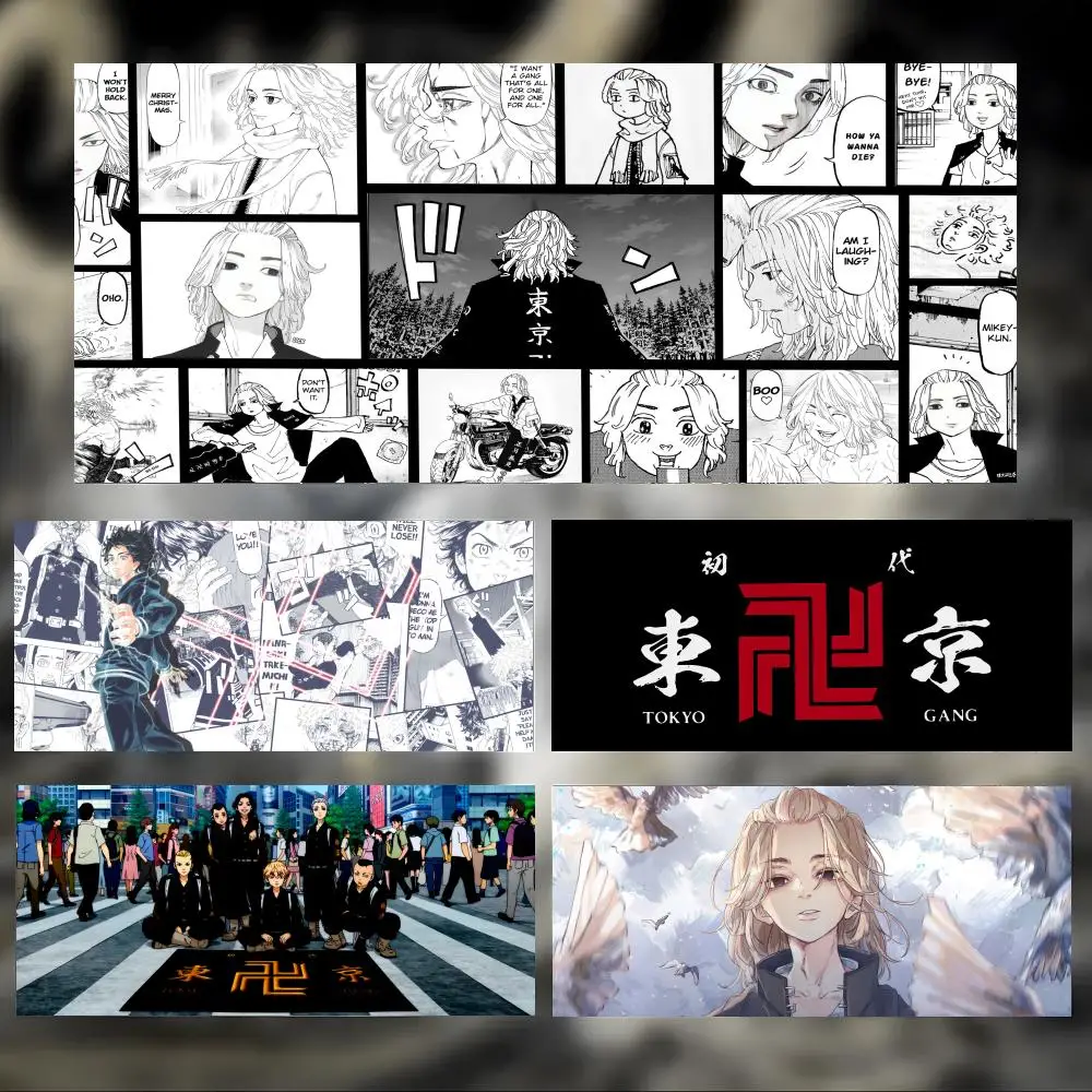 

Anime Action T-Tokyo Revengers Mouse Pad Large Gaming Mousepad with Stitched Edges Thickened Desk Mat PC