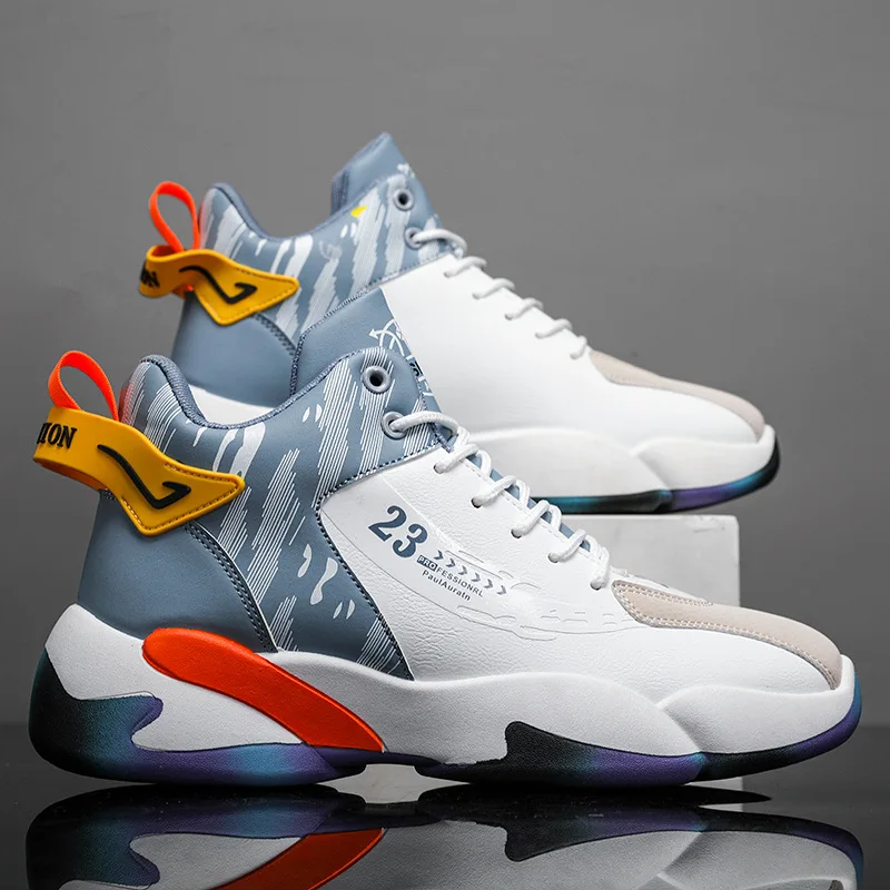 أحذية كرة السلة عالية الجودة للطلاب ، مقاومة للاهتراء ، تنفس ، عادية ، الجري ، الرياضة ، الاتجاه الجديد