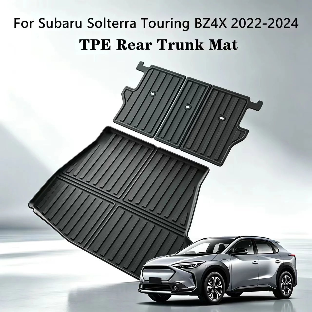 For Subaru Solterra BZ4X 2022 2024 TPE 3D Seat Backrest  Protector Pad All Weather Waterproof Anti Slip Trunk Floor Mat