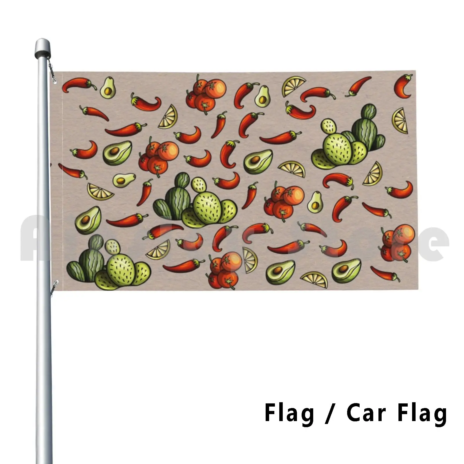 Taco Stuffs Flag Car Flag Funny Taco Tacos Fajitas Mexico Mexican Tomatoes Gardening Peppers Hot