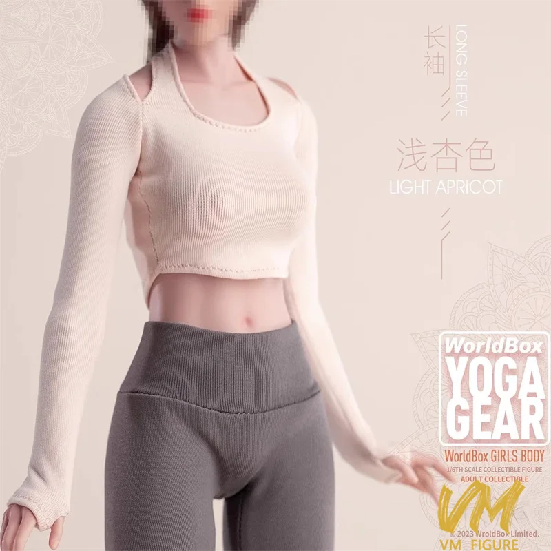Worldbox 1/6 امرأة موضة اليوغا ملابس علوية عالية تمتد اليوغا السراويل ملابس رياضية نموذج صالح 12 "عمل الشكل دمى الجسم لعبة #2