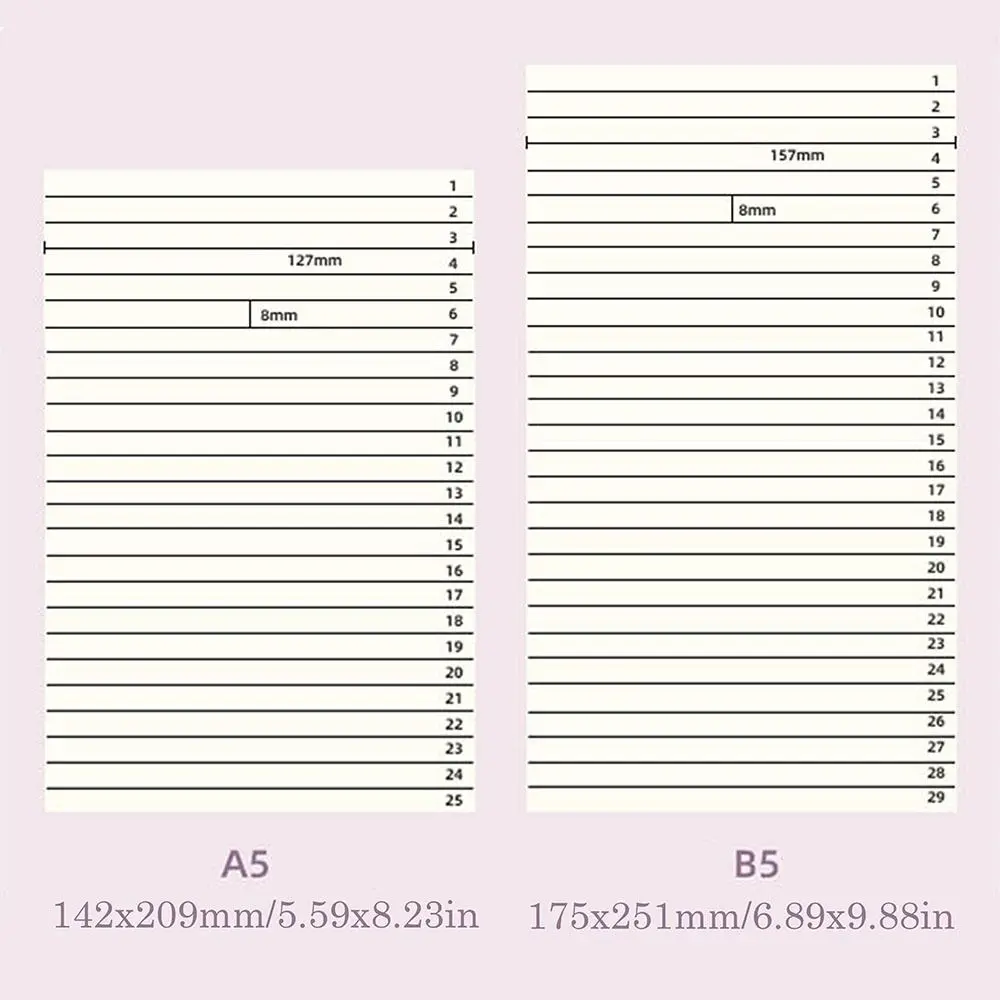 Portable A5/B5 Loose-leaf Notebook Replacable Stationery Binder Notebook Office/School Line Inside Paper Spiral Bound Notebook