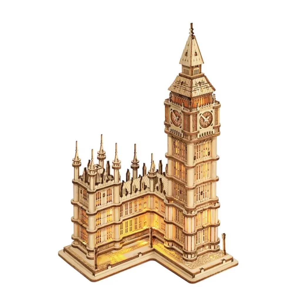 

Robotime деревянная игра-головоломка DIY 3D Tower Bridge, Big Ben, знаменитая сборка зданий, игрушка в подарок для детей-подростков и взрослых
