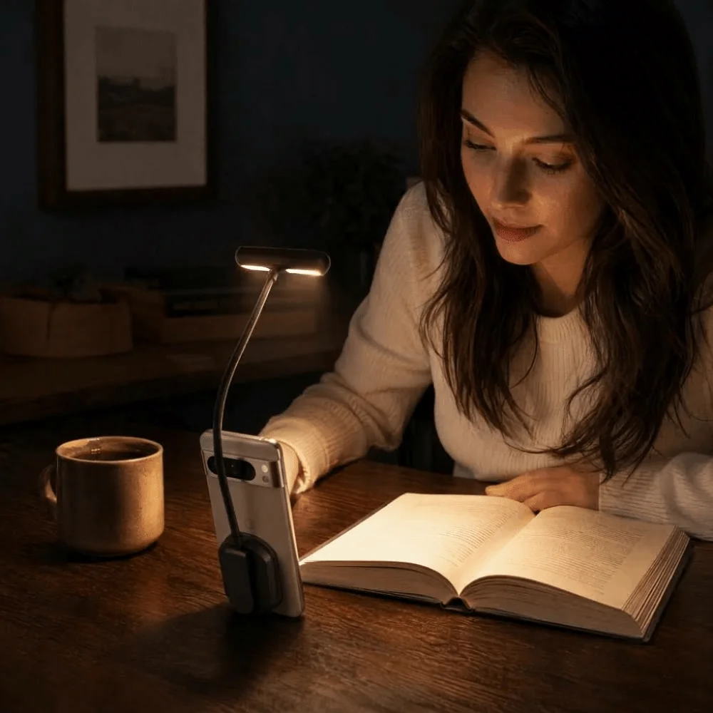 Flexible Gooseneck Clip-on Fill Light Soft Lighting Even Lighting Portable Mini Reading Lamp Brighten Facial Features