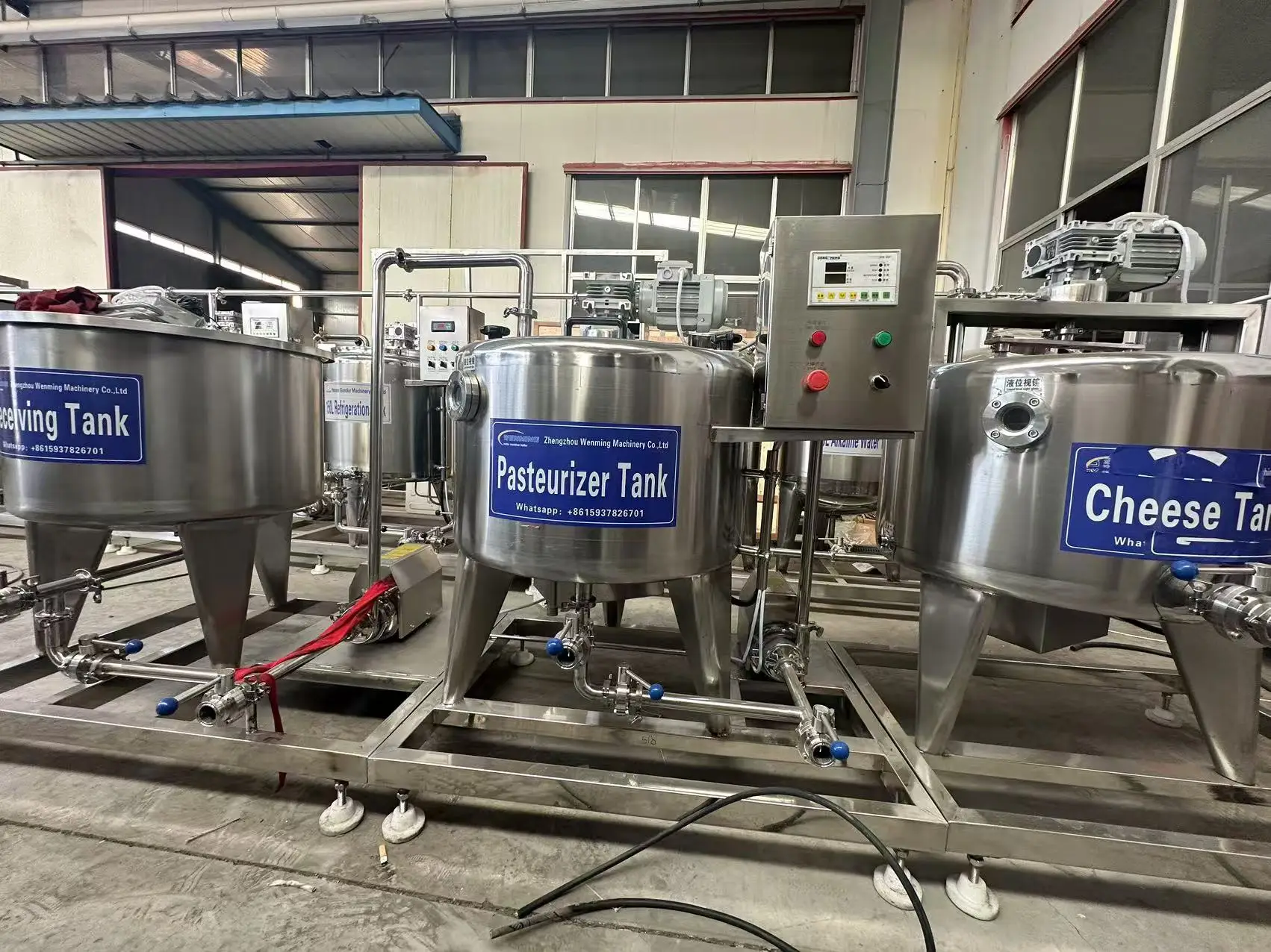 Commercial 300L Dairy Processing Line New  Uht Milk Yogurt Ice Cream Cheese Production Line Whey Separator for Food Application