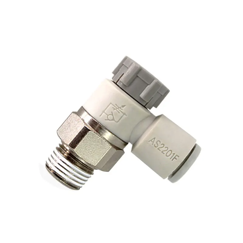 

Flow Control Valve Self-lock Speed Controller AS1201F-M5-04A Pnuemaitc PU Air Hose Fittings AS2201F-01-2-06SA/08SA Connector