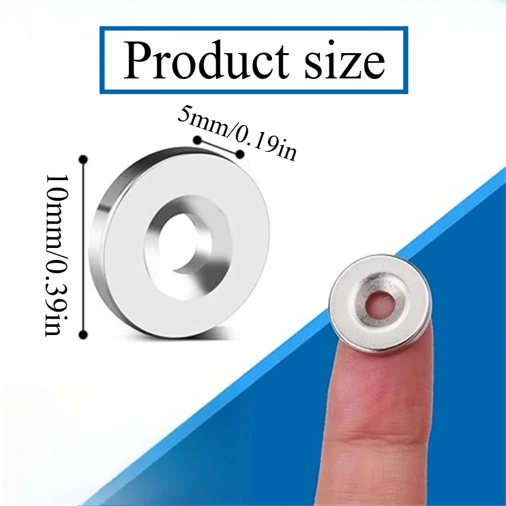 10x5-M3/12x5-M3 Senkmagnet, Geeignet für Fotowände, Kühlschrankmagnete, Werkzeugaufbewahrung und Weihnachts-DIY-Dekoration – Detail 2