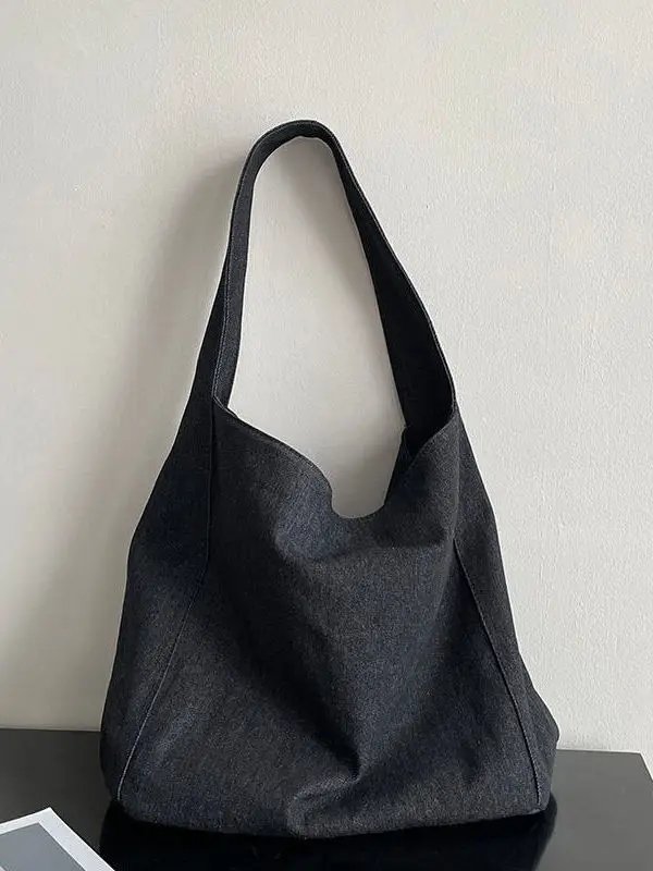 

Sli Casual Canvas Tote Bag Large Capaci Faionable Versatile White ght 2025 New Model Briti Sle Single oulde...