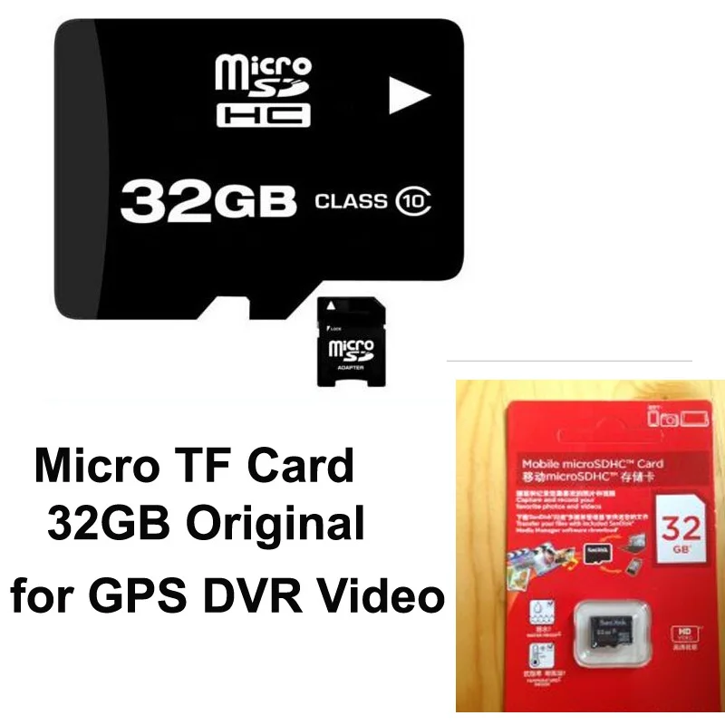 

Original 32GB Micro SD TF Card for GPS /DVR Camera /Video Recorder/ Radar Detector/ Reaview mirror/ 4K Headrest monitor/Video