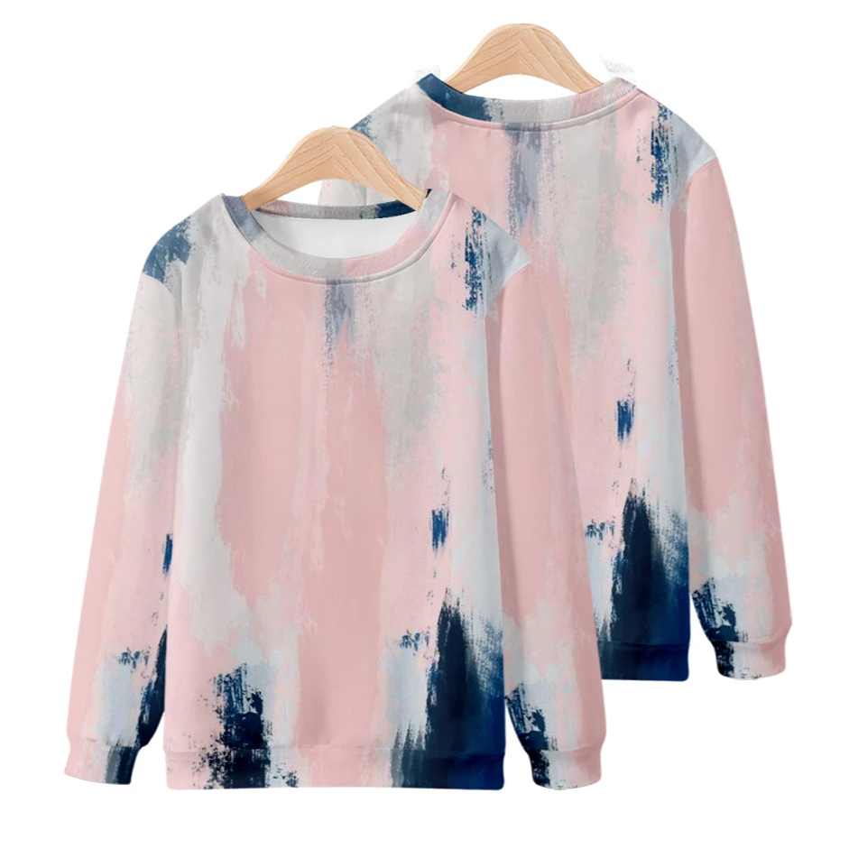 

Autumn Long Sleeve Hoodie Tie Dye Pullover Casual Outerwear Streetwear Fashion Women Clothing Hoodie Chic Outwear Sweatshirt