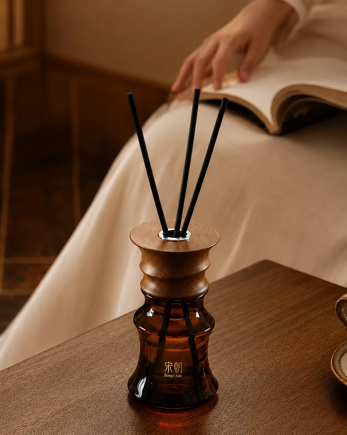 【SongChao】 Bamboo Residence Reed Diffuser, Long-Lasting Home Fragrance for Bedroom Living Room & Office Decor