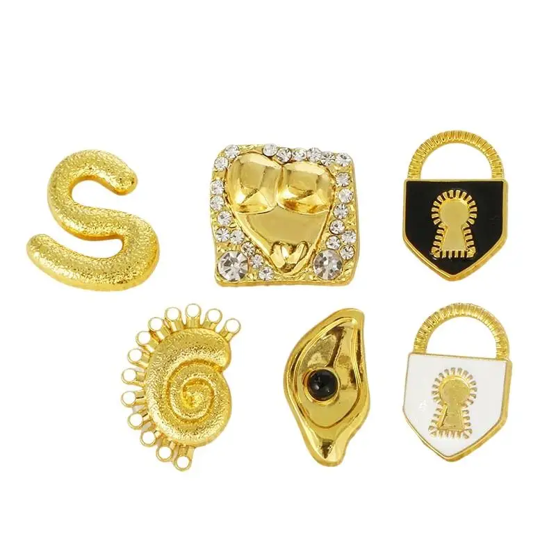 Unregelmäßige goldene Metall-Druckknöpfe mit zarter Strasssteinverzierung, farbecht, für DIY-Näharbeiten, Geldbörsenherstellung und Kleidungsanpassung – Detail 7