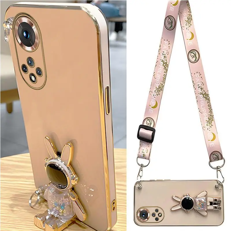 Candy Rabbit Lanyard Strap Case For Huawei Honor 10 20 Lite 30s 20s Play3 8x 4 5t 4t 6t Pro 8X Max X8 X9 8A 9X Pro Y9s 7x Cover