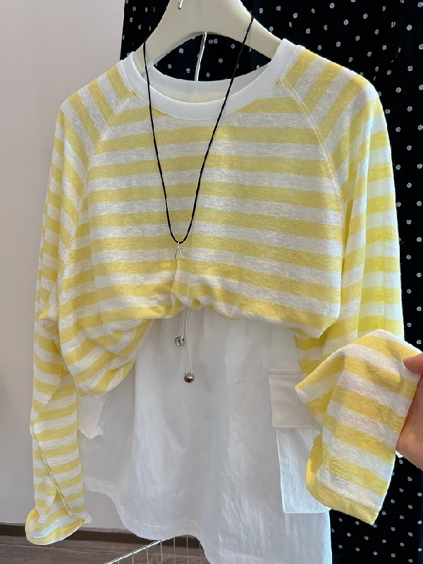 

plus Size Women's Long Sleeve T-Shirt Bamboo Cotton Lightweight Breathable Loose Fit Spring Summer Sun Protection Casual Wear