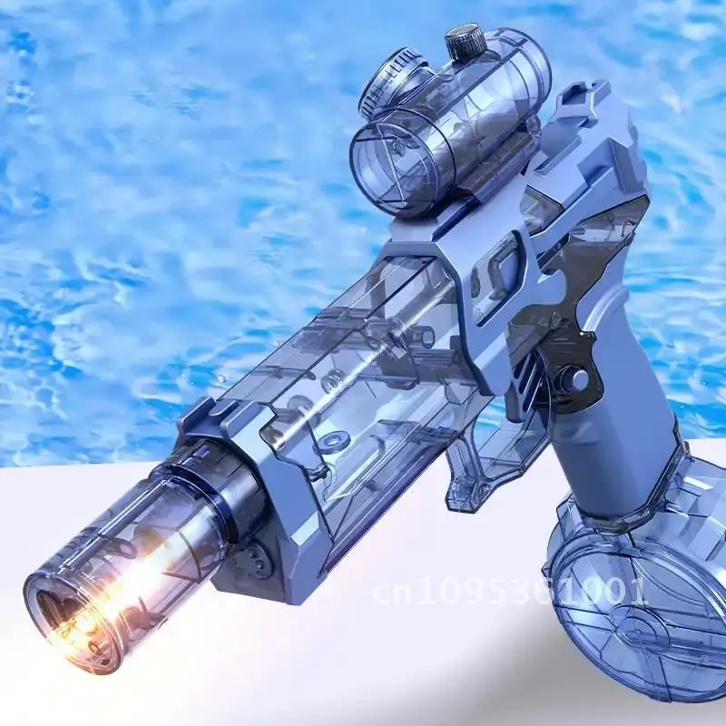 Long Range Electric Water Gun With Light Pressure High Water Toy Energy Water Children's Charging Spray Strong 500ml Automatic